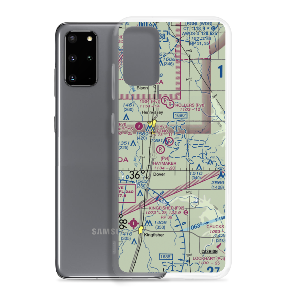Haymaker Private Airport (35OK) VFR Sectional Samsung Case Samsung Galaxy S20 Plus model shown