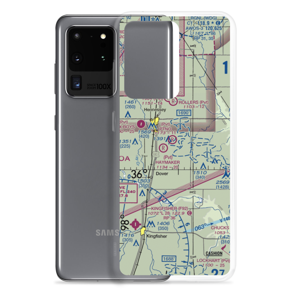 Haymaker Private Airport (35OK) VFR Sectional Samsung Case Samsung Galaxy S20 Ultra model shown