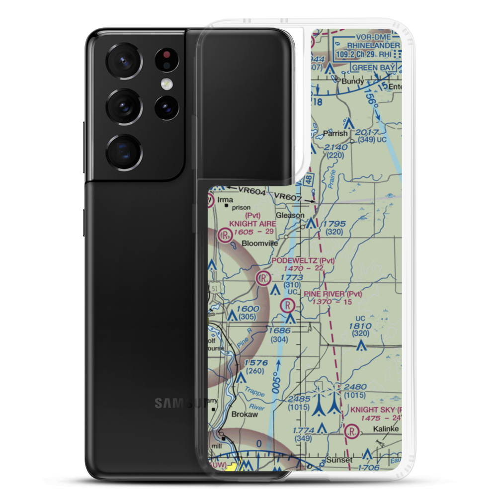 Haymeadow Airport (5WI5) VFR Sectional Samsung Case Samsung Galaxy S21 Ultra model shown