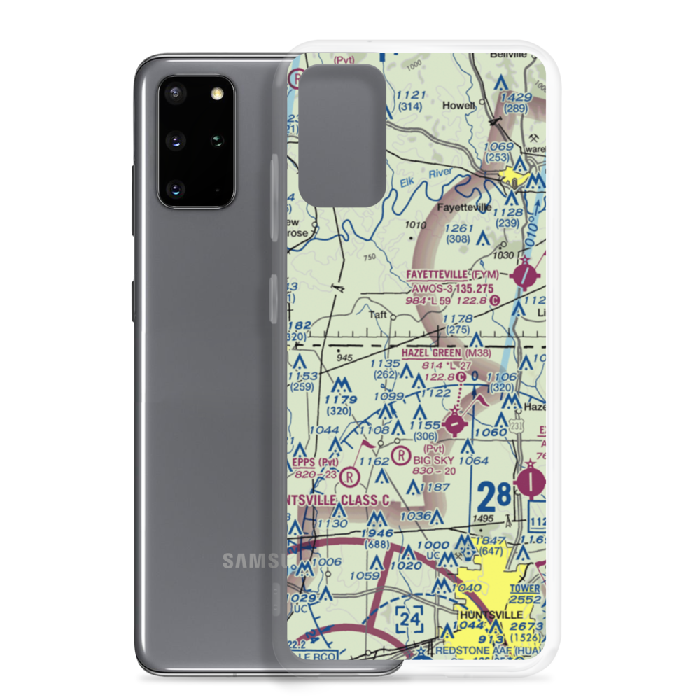Hazel Green Acres Airport (8AL7) VFR Sectional Samsung Case Samsung Galaxy S20 Plus model shown
