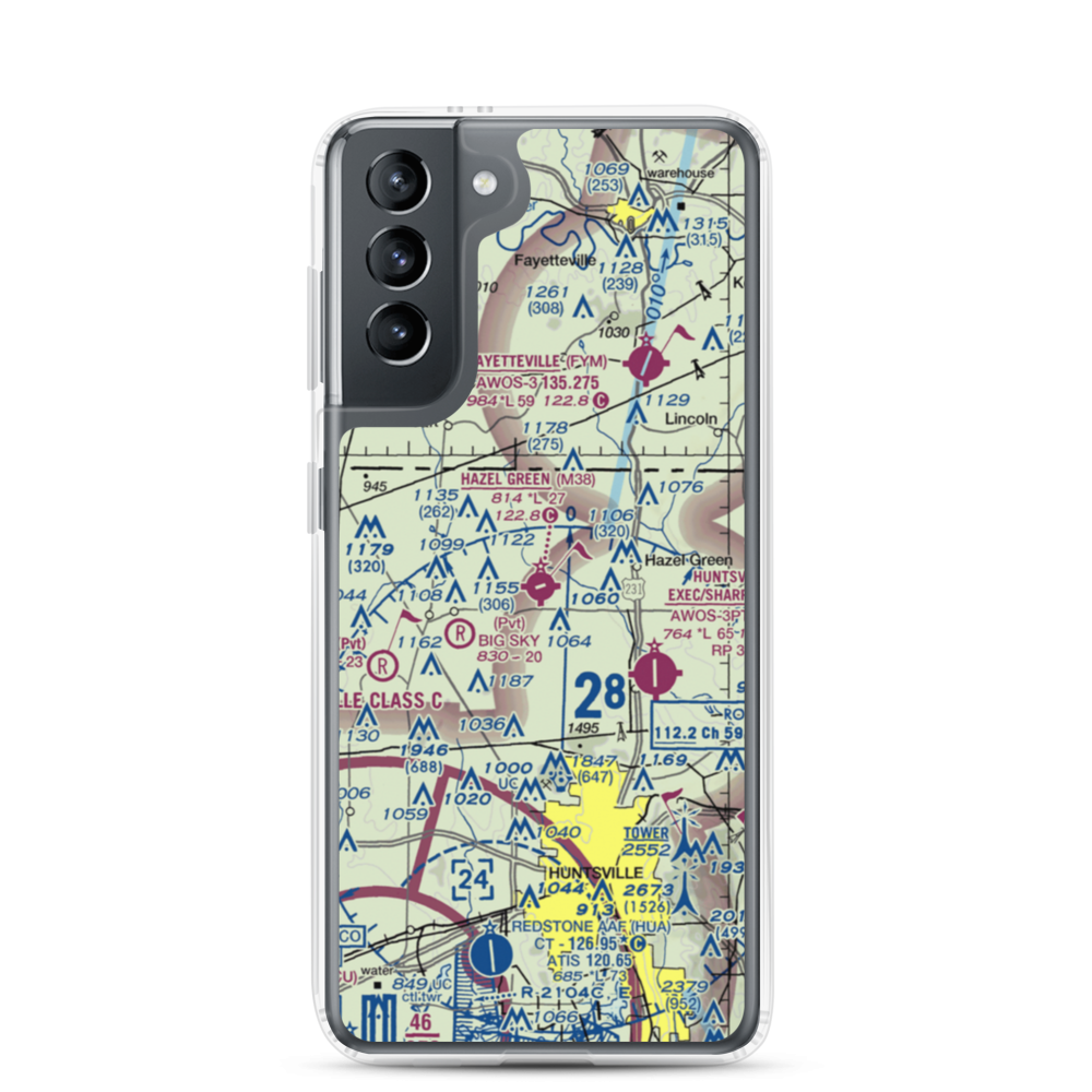 Hazel Green Airport (M38) VFR Sectional Samsung Case Samsung Galaxy S21 model shown