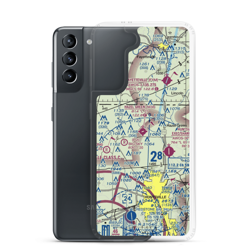 Hazel Green Airport (M38) VFR Sectional Samsung Case Samsung Galaxy S21 model shown