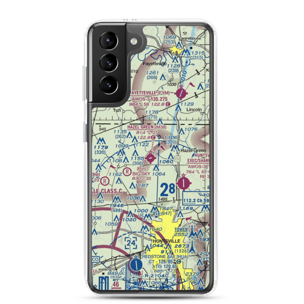Hazel Green Airport (M38) VFR Sectional Samsung Case Samsung Galaxy S21 Plus model shown
