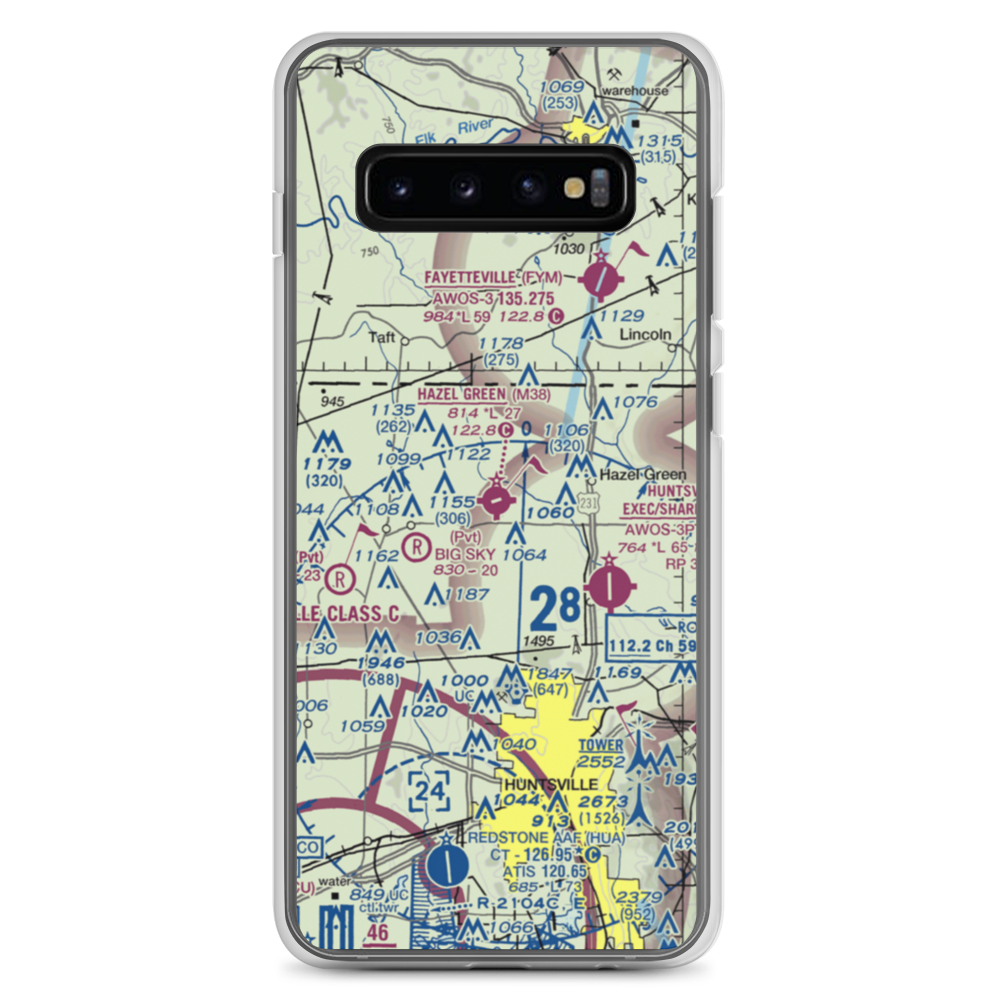 Hazel Green Airport (M38) VFR Sectional Samsung Case Samsung Galaxy S10+ model shown
