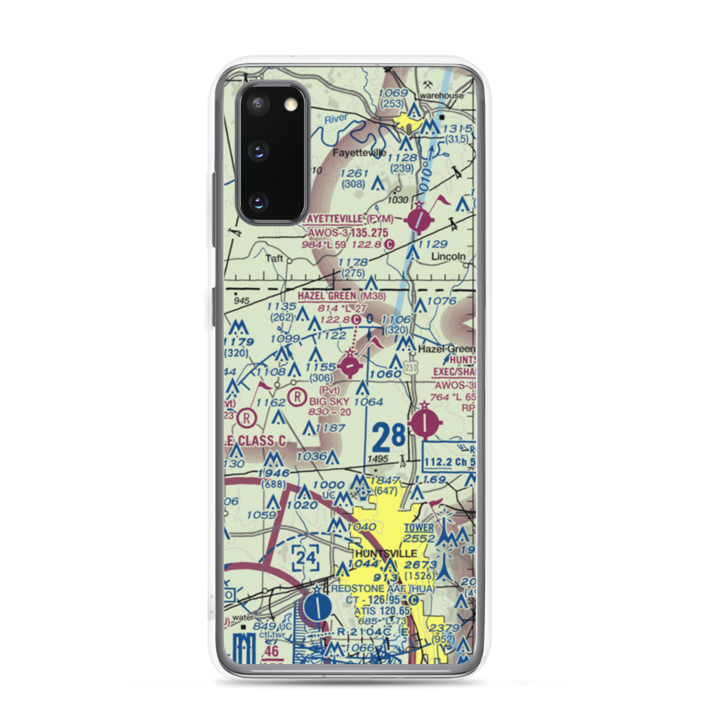 Hazel Green Airport (M38) VFR Sectional Samsung Case Samsung Galaxy S20 model shown