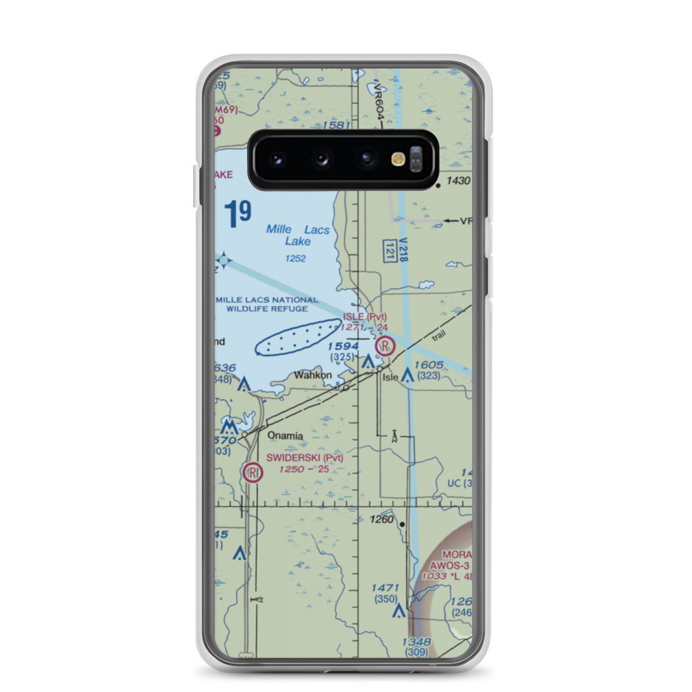 Hazelglade Resort Seaplane Base (MY22) VFR Sectional Samsung Case Samsung Galaxy S10 model shown