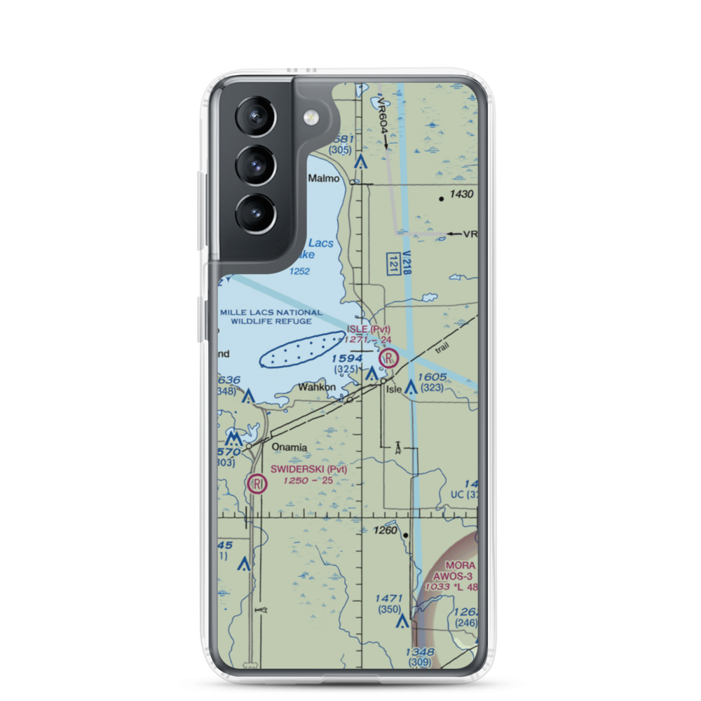 Hazelglade Resort Seaplane Base (MY22) VFR Sectional Samsung Case Samsung Galaxy S21 model shown