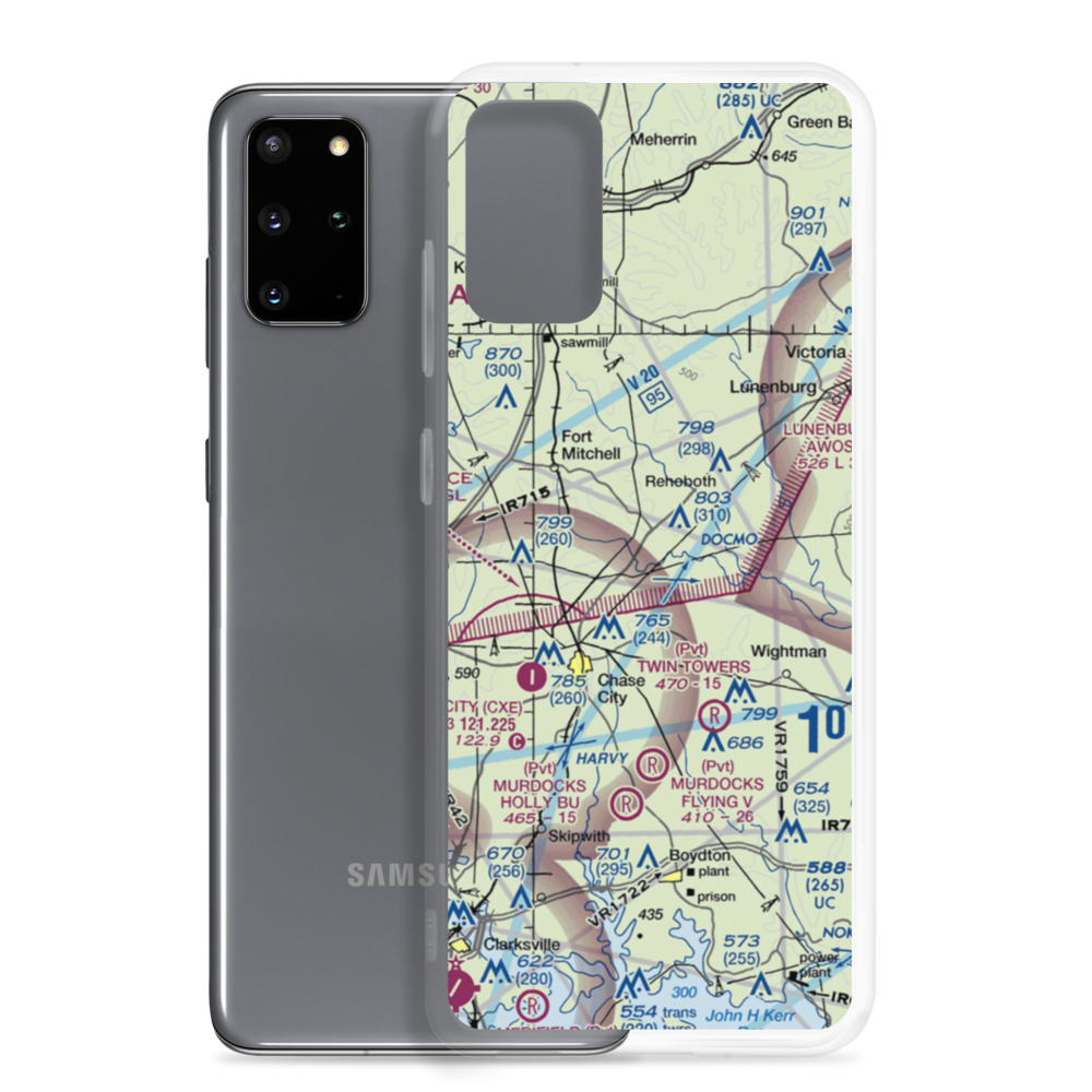 Hazelswart Airport (1VA8) VFR Sectional Samsung Case Samsung Galaxy S20 Plus model shown