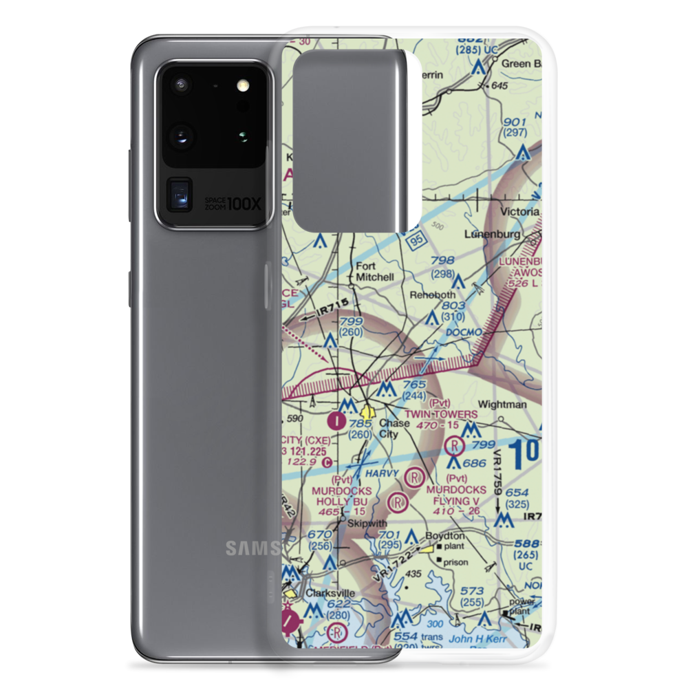 Hazelswart Airport (1VA8) VFR Sectional Samsung Case Samsung Galaxy S20 Ultra model shown