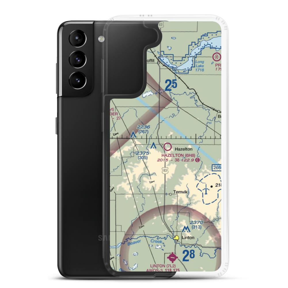 Hazelton Municipal Airport (6H8) VFR Sectional Samsung Case Samsung Galaxy S21 Plus model shown