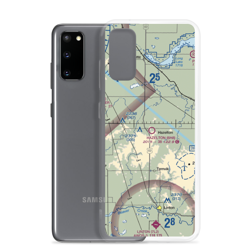 Hazelton Municipal Airport (6H8) VFR Sectional Samsung Case Samsung Galaxy S20 model shown