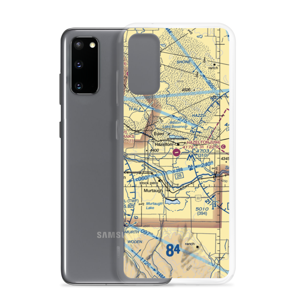 Hazelton Municipal Airport (U94) VFR Sectional Samsung Case Samsung Galaxy S20 model shown