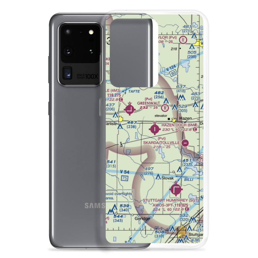 Hazen Municipal Airport (6M0) VFR Sectional Samsung Case Samsung Galaxy S20 Ultra model shown