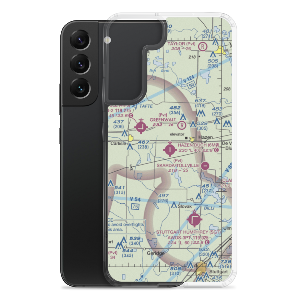 Hazen Municipal Airport (6M0) VFR Sectional Samsung Case Samsung Galaxy S22 Plus model shown