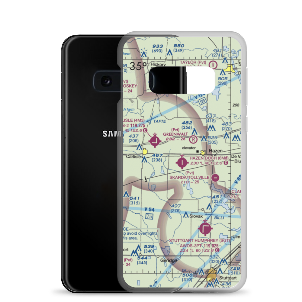 Hazen Municipal Airport (6M0) VFR Sectional Samsung Case Samsung Galaxy S10e model shown