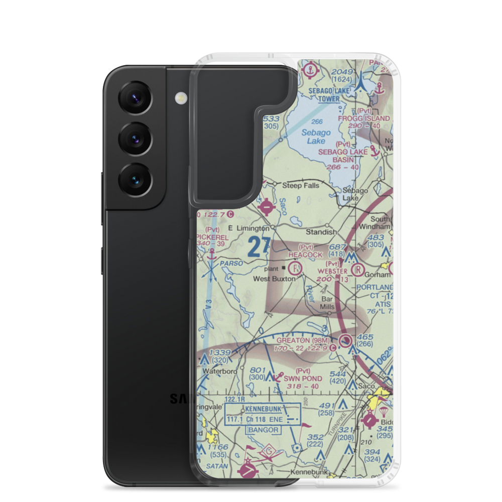 Heacock Field Ultralight Flightpark (44ME) VFR Sectional Samsung Case Samsung Galaxy S22 model shown