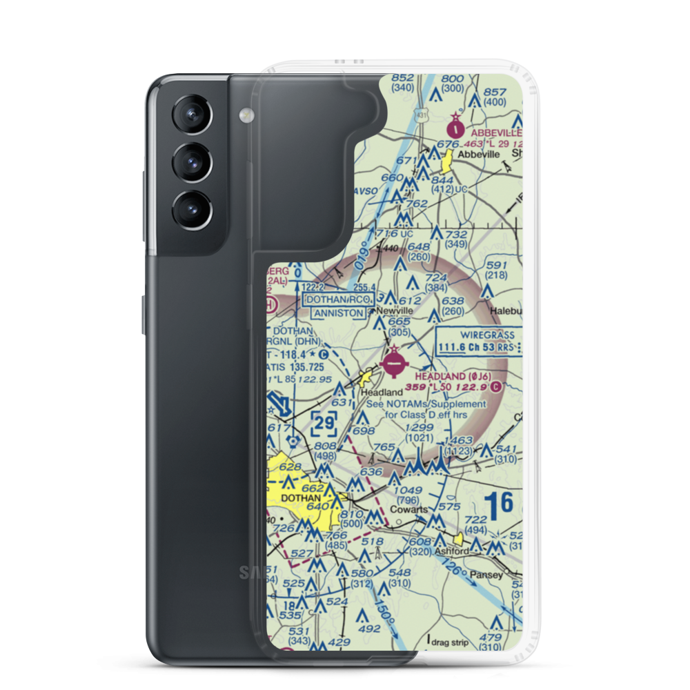 Headland Municipal Airport (0J6) VFR Sectional Samsung Case Samsung Galaxy S21 model shown