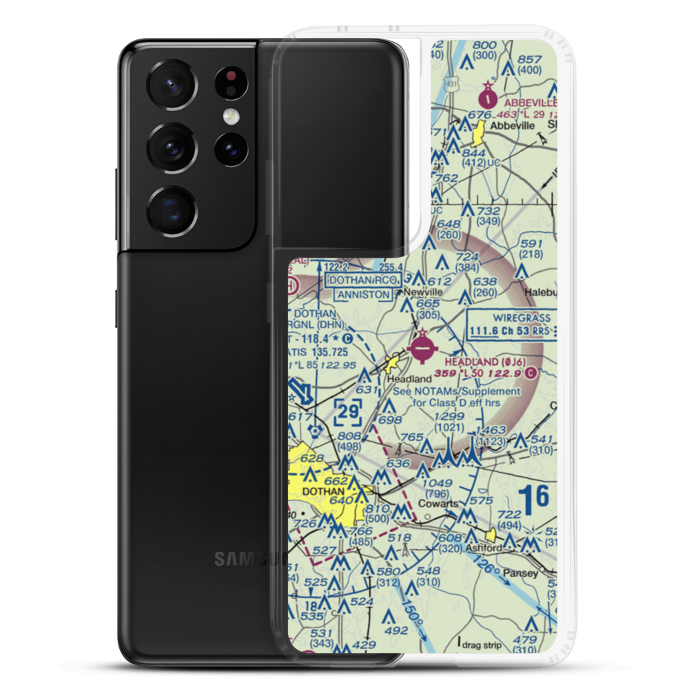 Headland Municipal Airport (0J6) VFR Sectional Samsung Case Samsung Galaxy S21 Ultra model shown