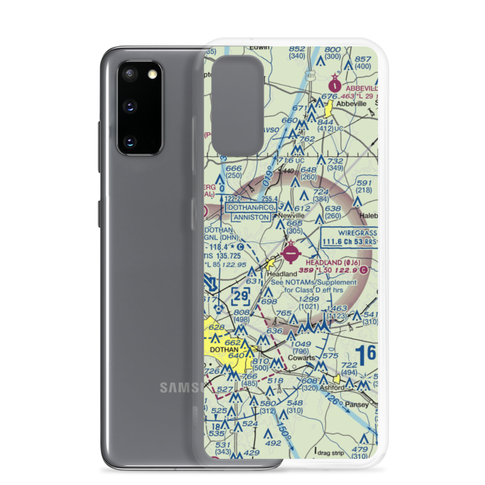 Headland Municipal Airport (0J6) VFR Sectional Samsung Case Samsung Galaxy S20 model shown