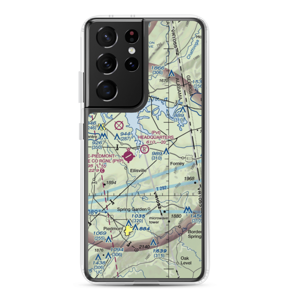 Headquarters Airport (AL27) VFR Sectional Samsung Case Samsung Galaxy S21 Ultra model shown
