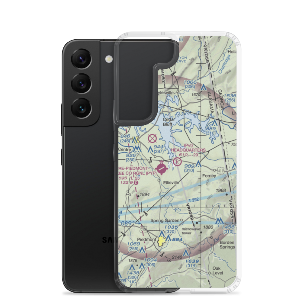 Headquarters Airport (AL27) VFR Sectional Samsung Case Samsung Galaxy S22 model shown