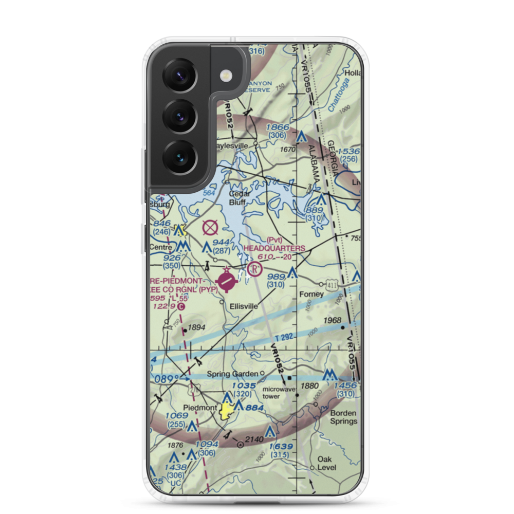 Headquarters Airport (AL27) VFR Sectional Samsung Case Samsung Galaxy S22 Plus model shown