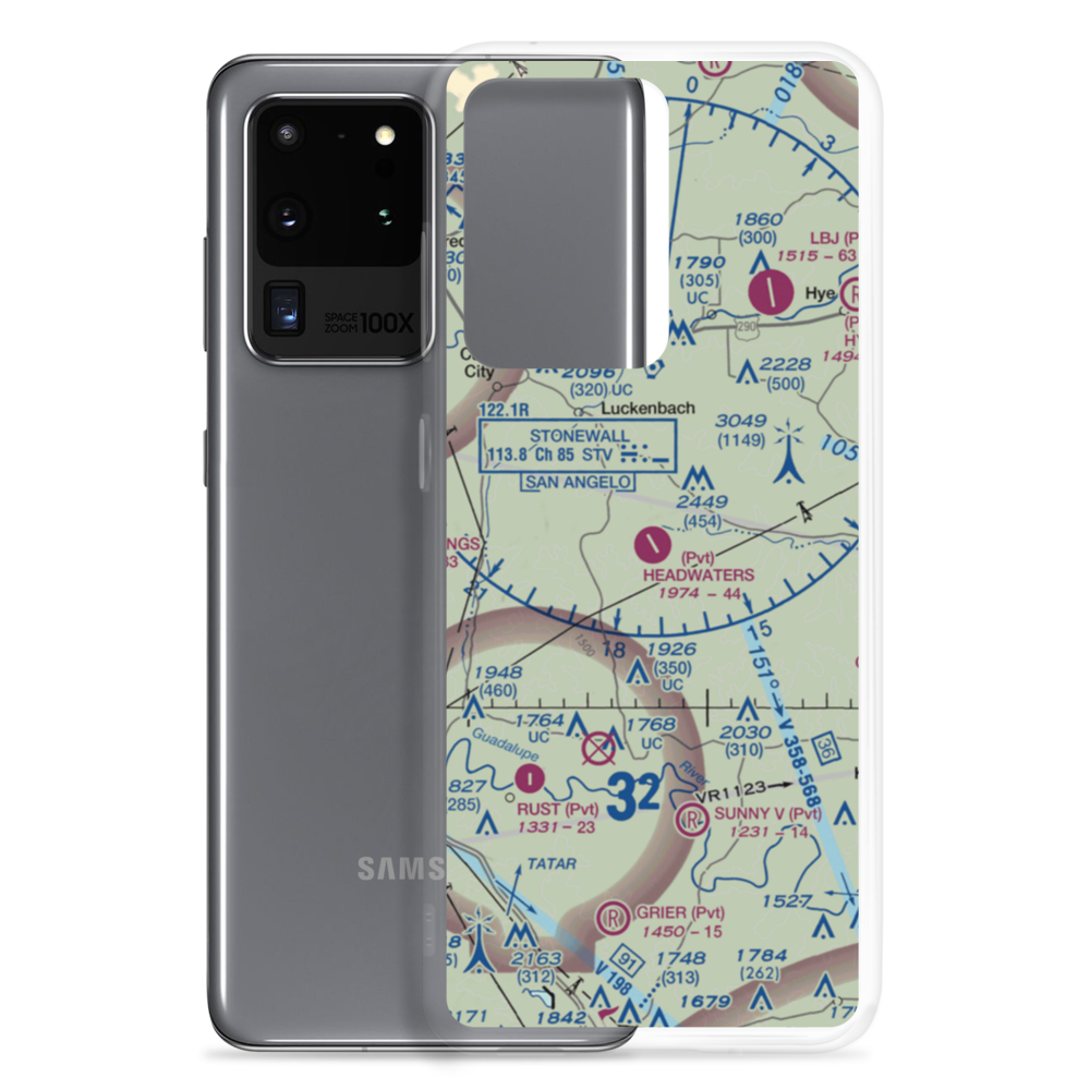 Headwaters Airport (25XA) VFR Sectional Samsung Case Samsung Galaxy S20 Ultra model shown