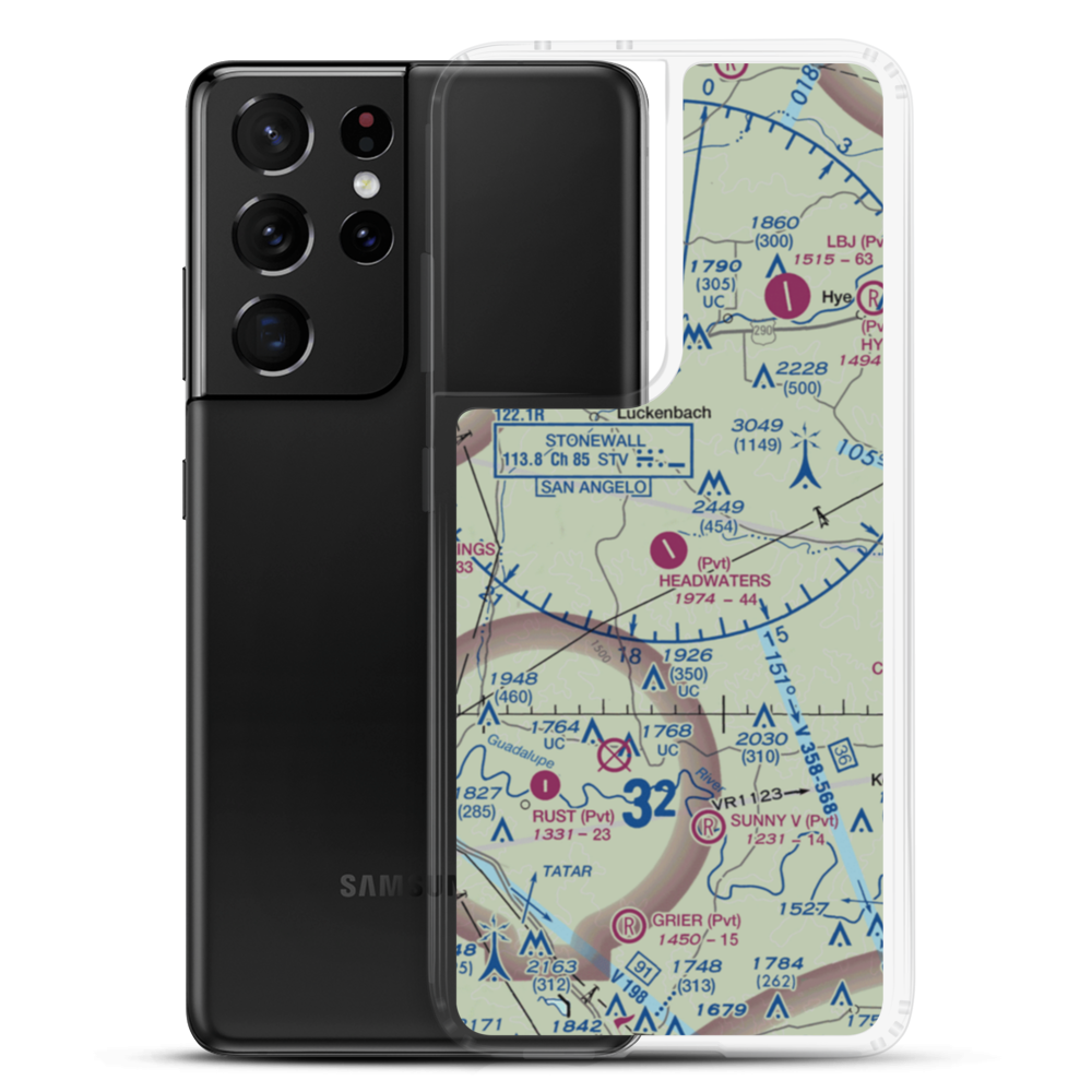 Headwaters Airport (25XA) VFR Sectional Samsung Case Samsung Galaxy S21 Ultra model shown