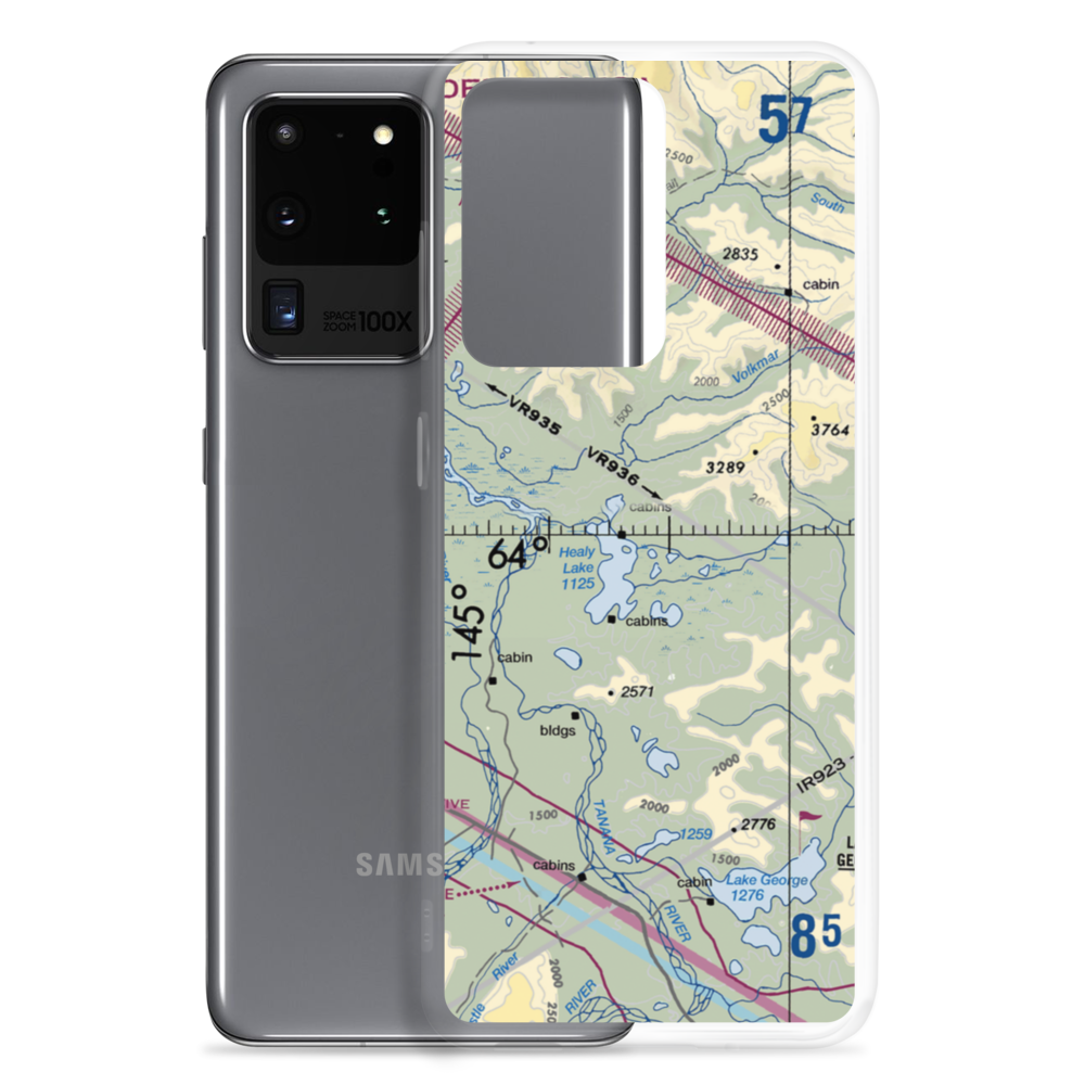 Healy Lake Airport (HKB) VFR Sectional Samsung Case Samsung Galaxy S20 Ultra model shown