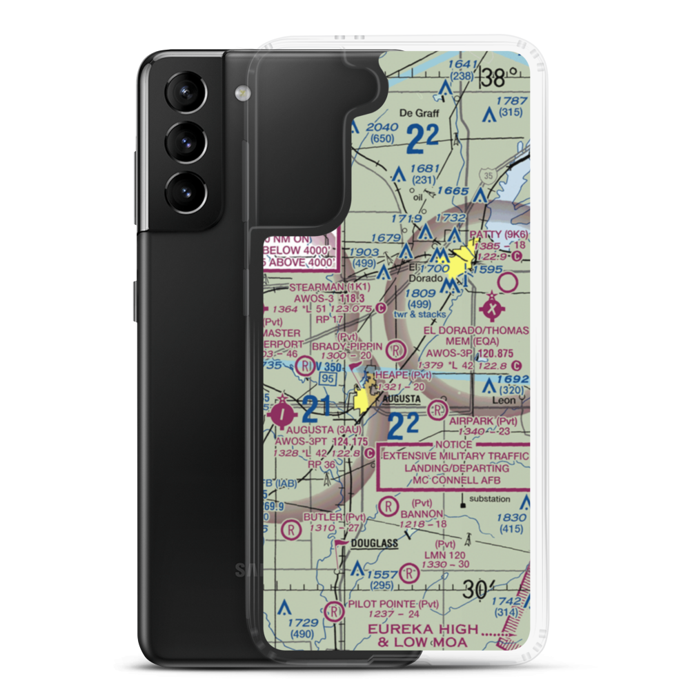Heape Field (07KS) VFR Sectional Samsung Case Samsung Galaxy S21 Plus model shown