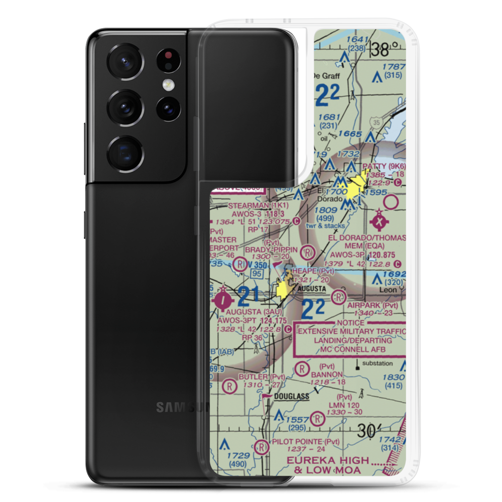 Heape Field (07KS) VFR Sectional Samsung Case Samsung Galaxy S21 Ultra model shown