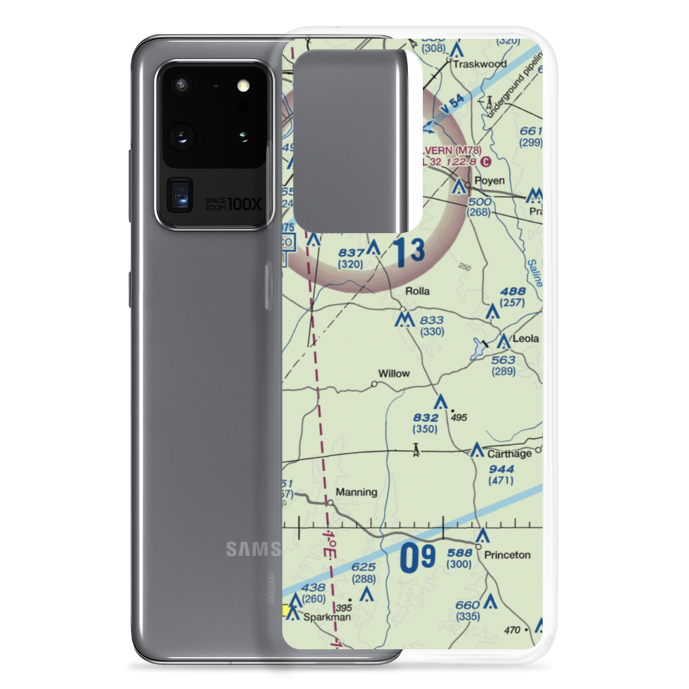 Heard Airport (AR83) VFR Sectional Samsung Case Samsung Galaxy S20 Ultra model shown