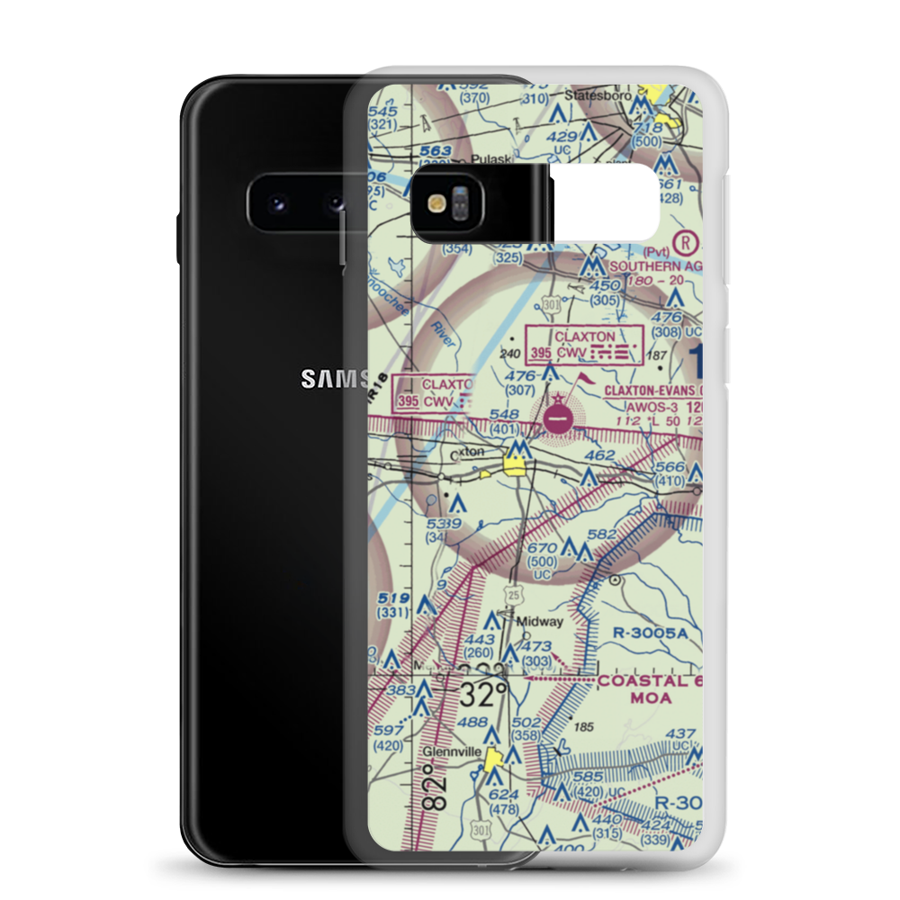 Hearn Airport (GA19) VFR Sectional Samsung Case Samsung Galaxy S10 model shown