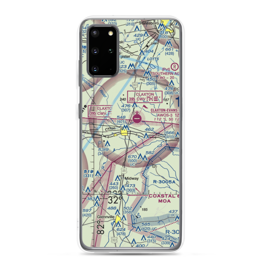 Hearn Airport (GA19) VFR Sectional Samsung Case Samsung Galaxy S20 Plus model shown