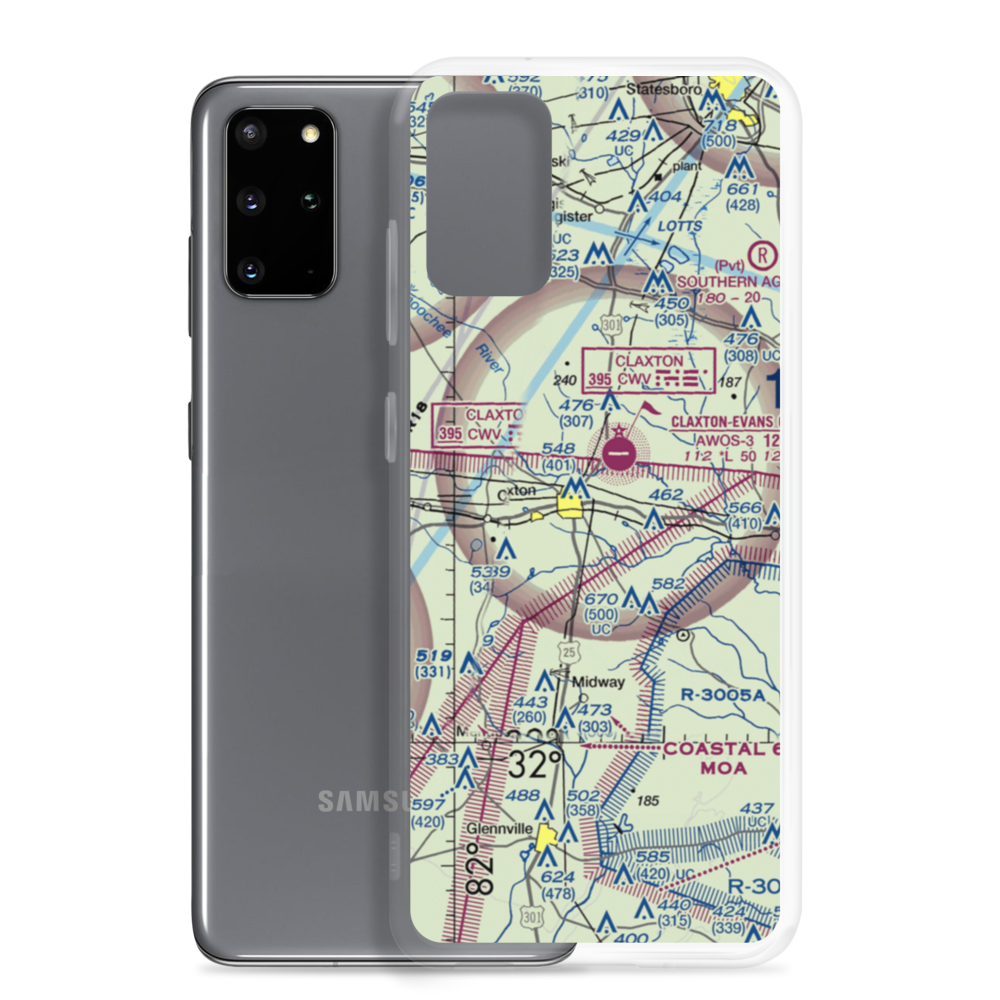 Hearn Airport (GA19) VFR Sectional Samsung Case Samsung Galaxy S20 Plus model shown