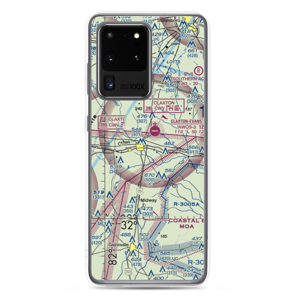 Hearn Airport (GA19) VFR Sectional Samsung Case Samsung Galaxy S20 Ultra model shown