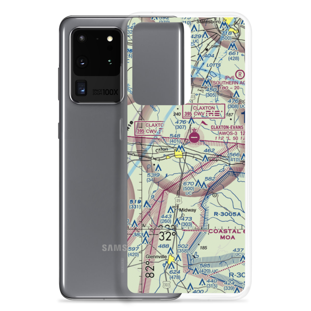 Hearn Airport (GA19) VFR Sectional Samsung Case Samsung Galaxy S20 Ultra model shown