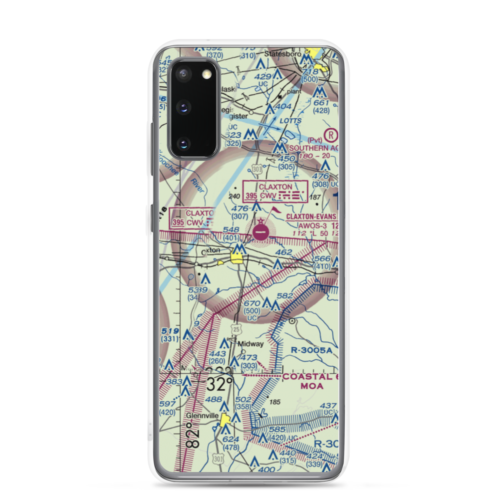 Hearn Airport (GA19) VFR Sectional Samsung Case Samsung Galaxy S20 model shown