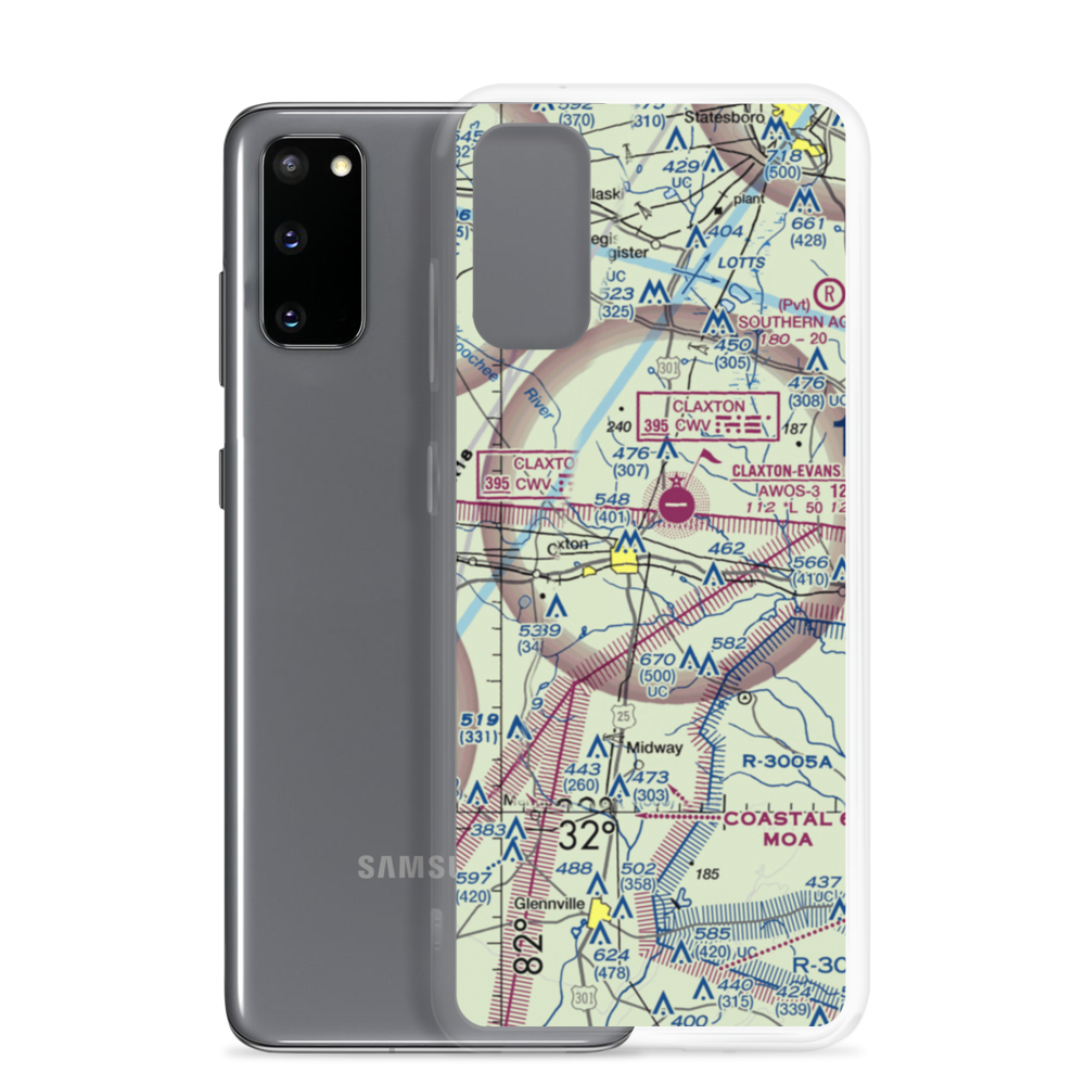 Hearn Airport (GA19) VFR Sectional Samsung Case Samsung Galaxy S20 model shown