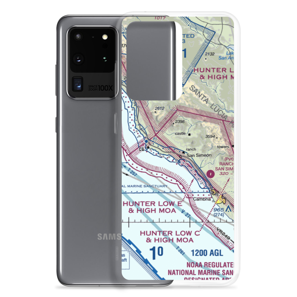 Hearst Ranch Airport (US-0249) VFR Sectional Samsung Case Samsung Galaxy S20 Ultra model shown