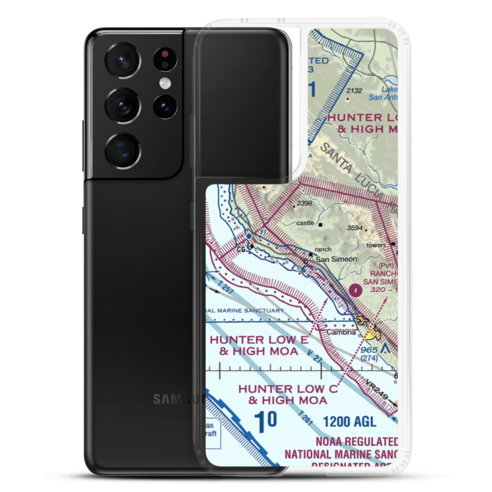 Hearst Ranch Airport (US-0249) VFR Sectional Samsung Case Samsung Galaxy S21 Ultra model shown