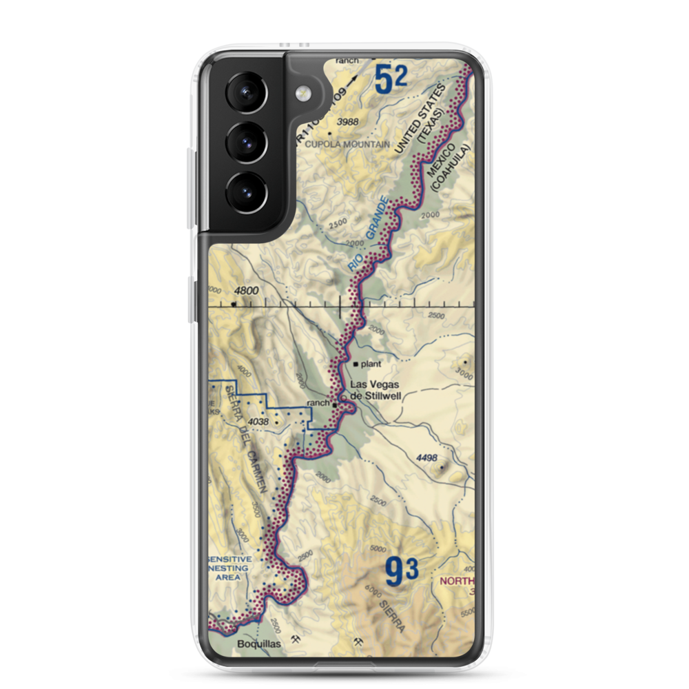 Heath Canyon Airport (1XS7) VFR Sectional Samsung Case Samsung Galaxy S21 Plus model shown