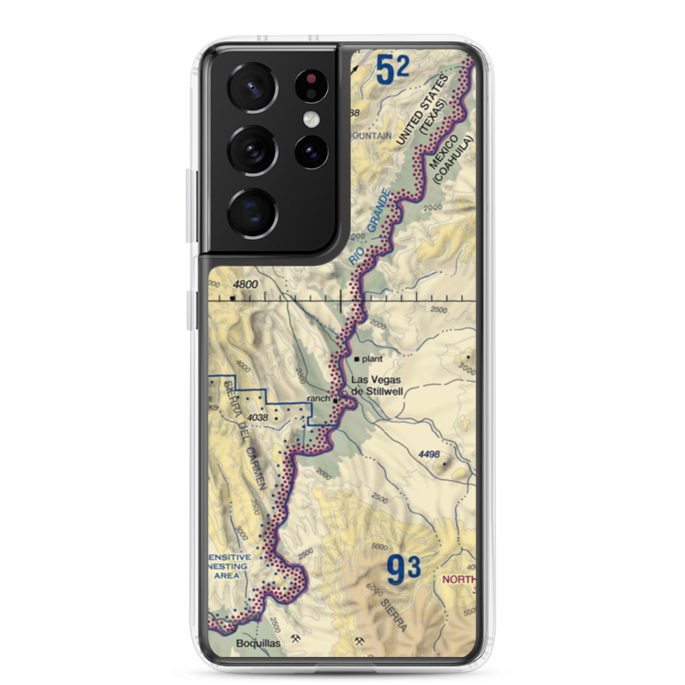 Heath Canyon Airport (1XS7) VFR Sectional Samsung Case Samsung Galaxy S21 Ultra model shown