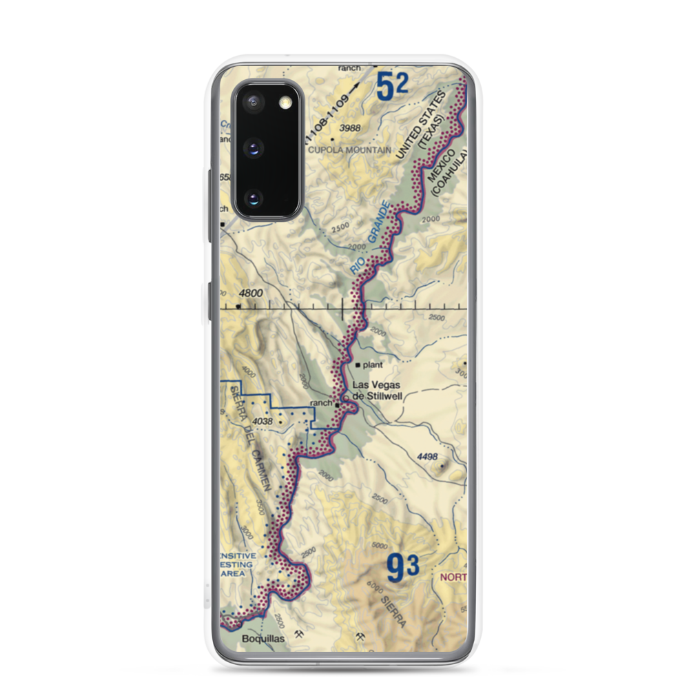 Heath Canyon Airport (1XS7) VFR Sectional Samsung Case Samsung Galaxy S20 model shown