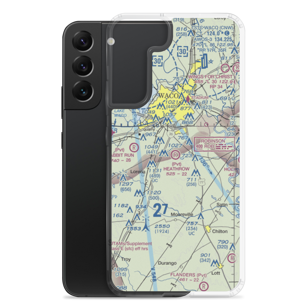 Heathrow Airport (TE17) VFR Sectional Samsung Case Samsung Galaxy S22 Plus model shown
