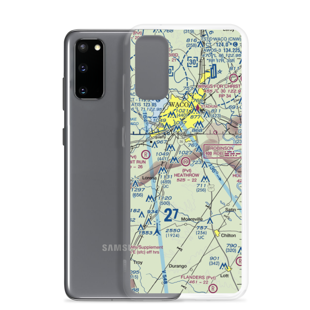 Heathrow Airport (TE17) VFR Sectional Samsung Case Samsung Galaxy S20 model shown