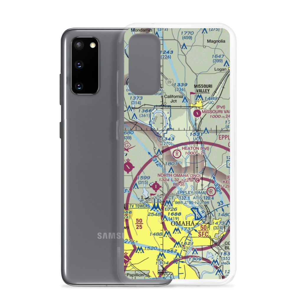 Heaton Airport (75NE) VFR Sectional Samsung Case Samsung Galaxy S20 model shown