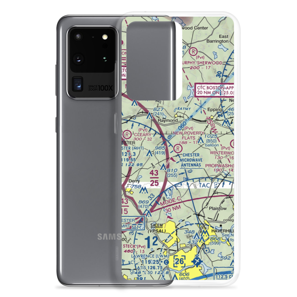 Heaton Airport (NH61) VFR Sectional Samsung Case Samsung Galaxy S20 Ultra model shown