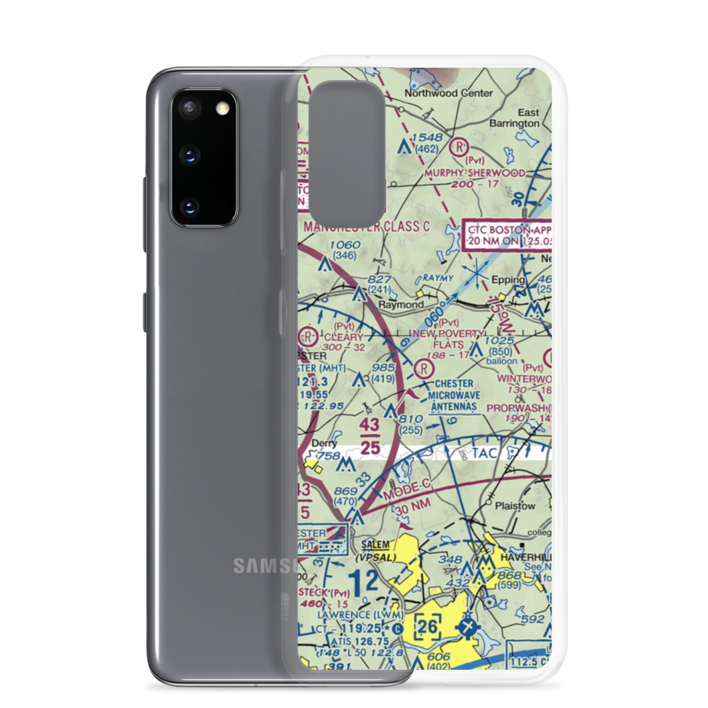 Heaton Airport (NH61) VFR Sectional Samsung Case Samsung Galaxy S20 model shown