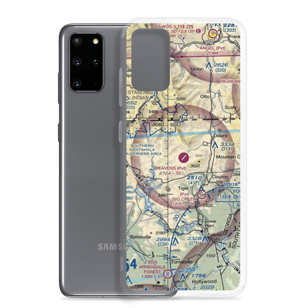 Heaven's Landing Airport (GE99) VFR Sectional Samsung Case Samsung Galaxy S20 Plus model shown